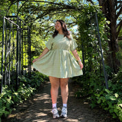 Gingham Dress - Matcha