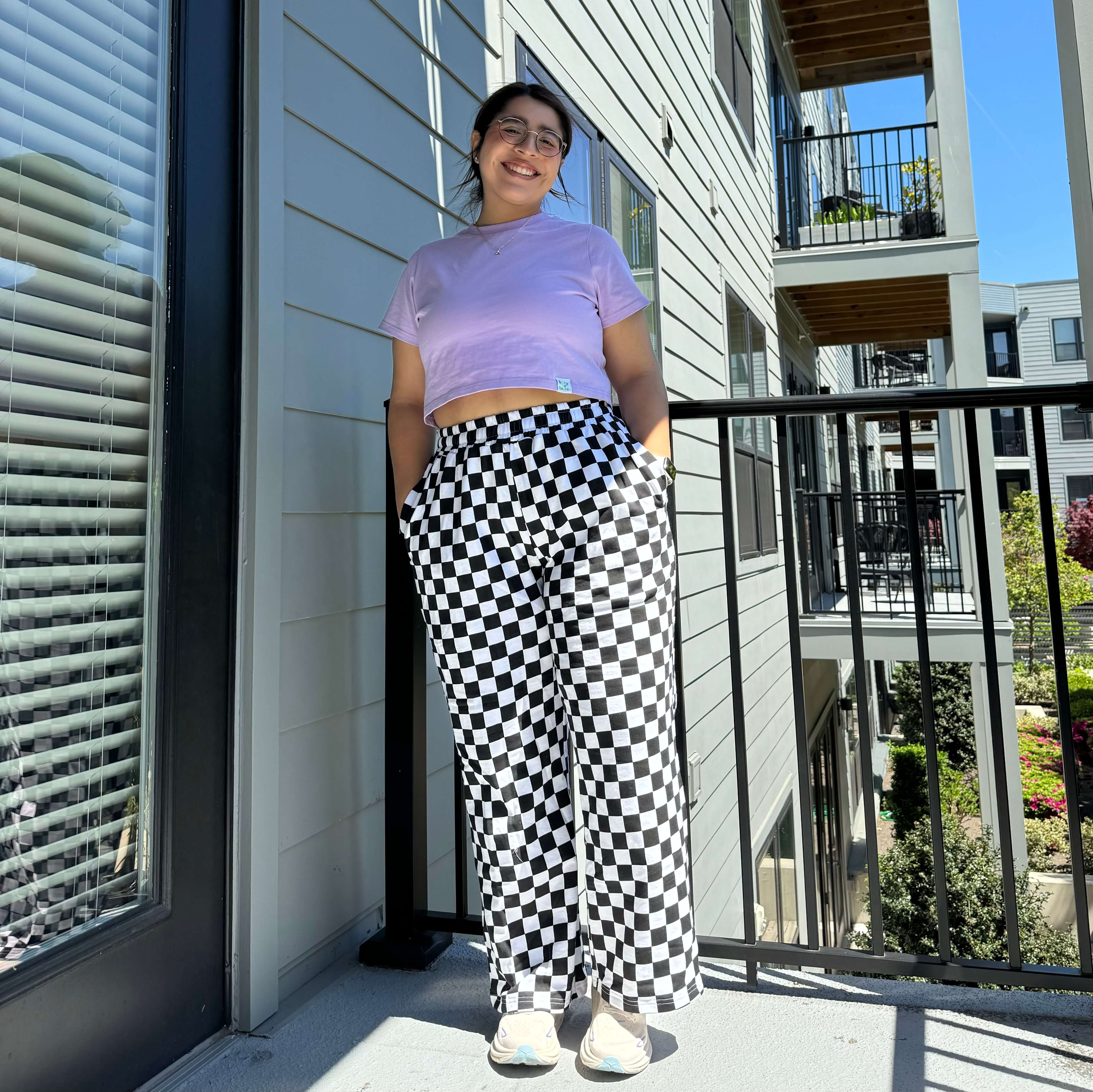 29" Inseam Be Yourself Pants - Checker Black *Clearance Sale*