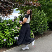 Chiffon Midi Skirt - Black *Clearance Sale*