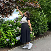 Chiffon Midi Skirt - Black *Clearance Sale*