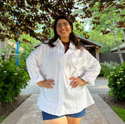 Linen Long-Sleeve Button-Up - Tofu *Clearance Sale*