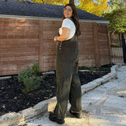 29" Corduroy Overall Jeans - Olive *Clearance Sale*
