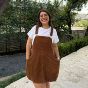 Corduroy Overall Dress - Acorn