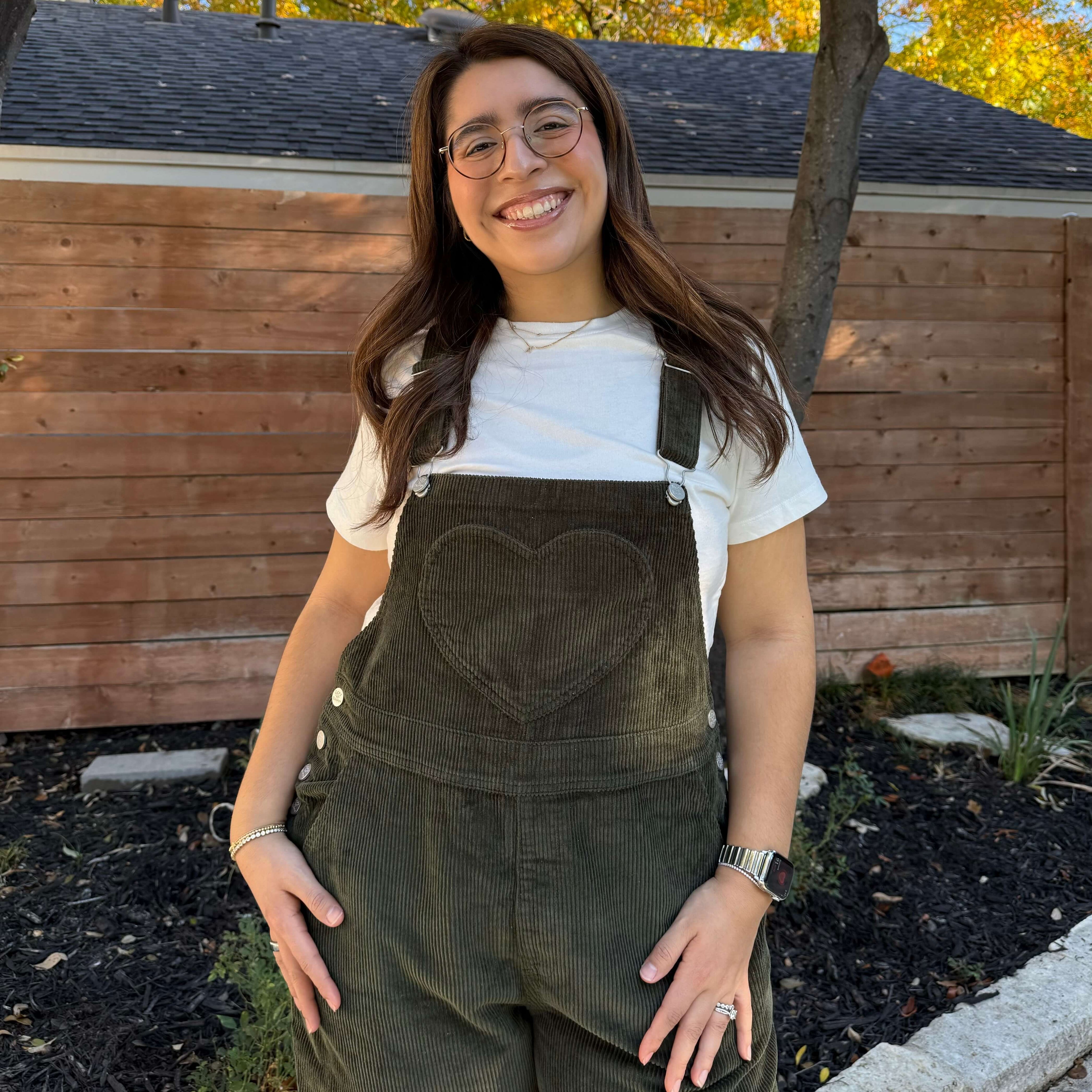 29" Corduroy Overall Jeans - Olive *Clearance Sale*