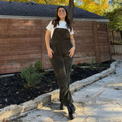 29" Corduroy Overall Jeans - Olive *Clearance Sale*