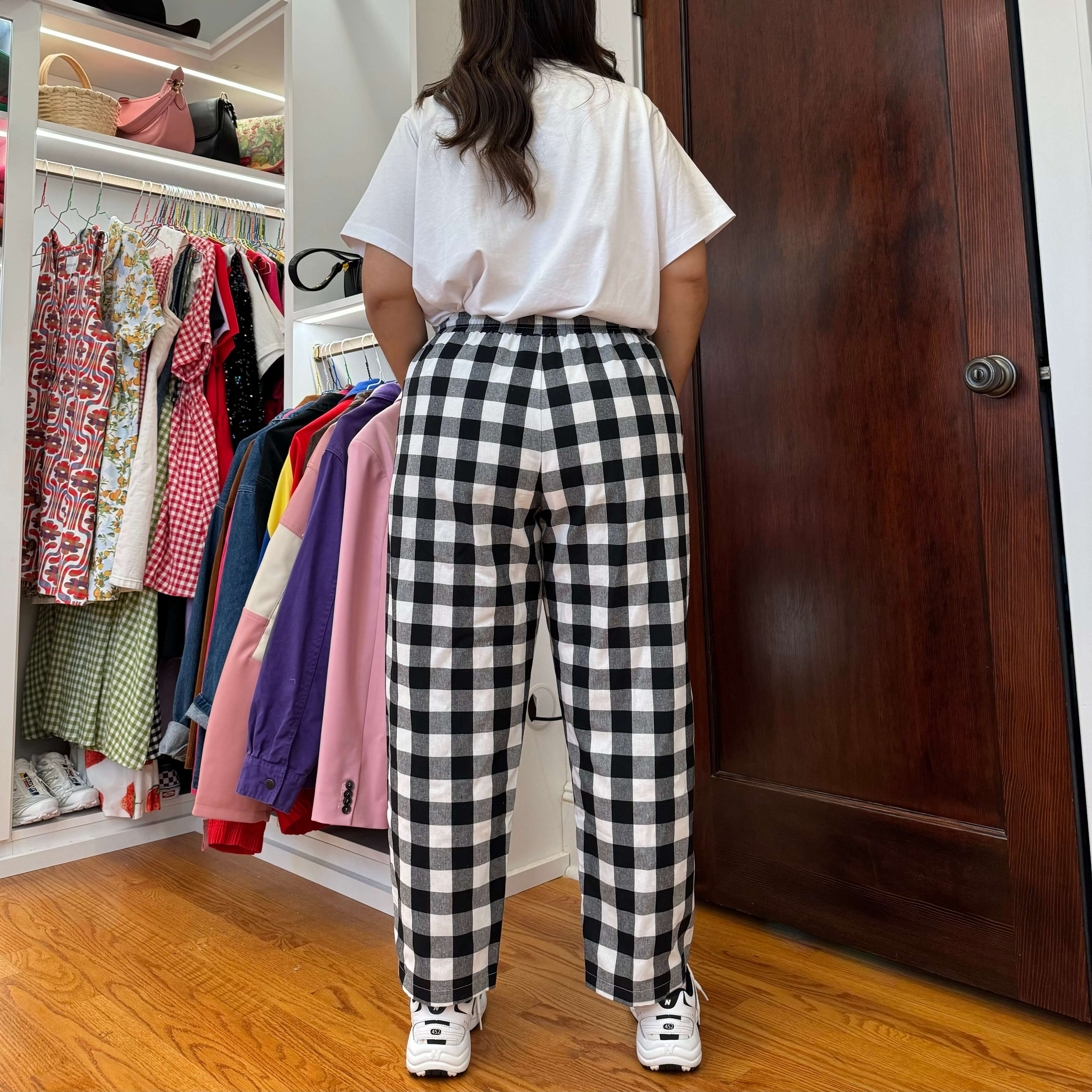 Linen Pants - Black Gingham *Clearance Sale*