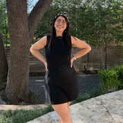 Boatneck Mini Dress - Black *Clearance Sale*