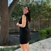 Boatneck Mini Dress - Black *Clearance Sale*