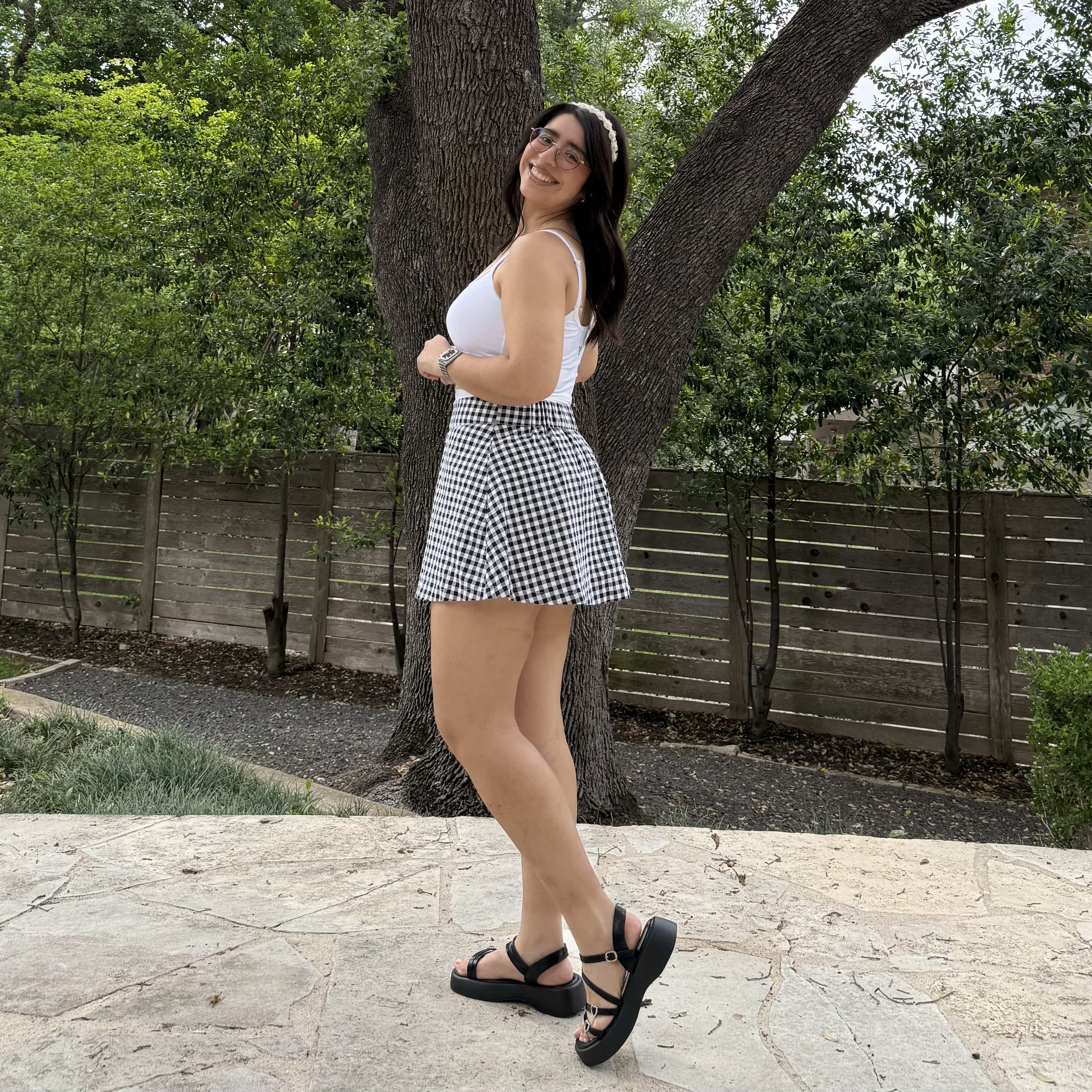 Christina Mini Skirt - Black and White *Clearance Sale*