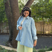 Denim Long-Sleeve Button-Up - Light Wash *Clearance Sale*